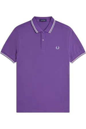 Fred Perry Hombre, Camisetas, Púrpura, Talla: M