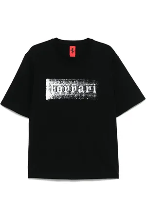 FERRARI Hombre, Camisetas, Negro, Talla: S
