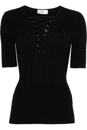 Elisabetta Franchi Mujer, Camisetas, Negro, Talla: M
