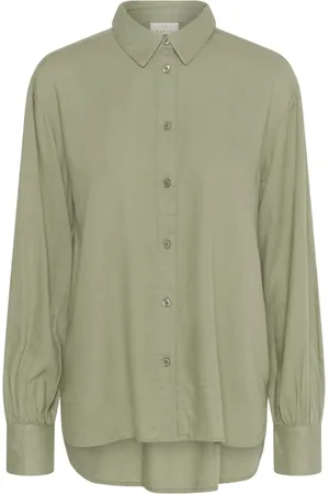 Kaffe Mujer, Blusas y Camisas, Verde, Talla: 3XL