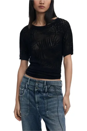 Desigual Mujer, Camisetas, Negro, Talla: XL