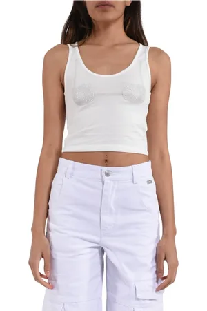 GCDS Mujer, Camisetas, Blanco, Talla: S