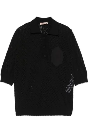Twin-Set Mujer, Camisetas, Negro, Talla: M
