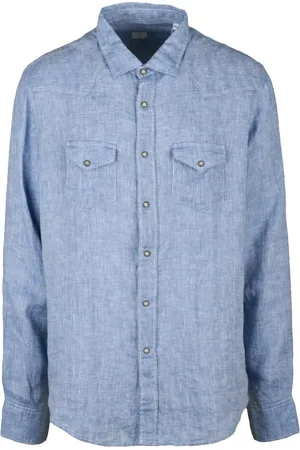 ELEVENTY Hombre, Camisas, Azul, Talla: S