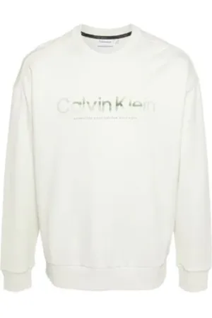 Calvin Klein Hombre, Sudaderas, Blanco, Talla: M