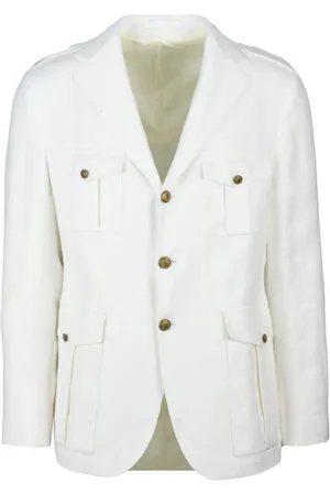 ELEVENTY Hombre, Chaquetas, Blanco, Talla: L