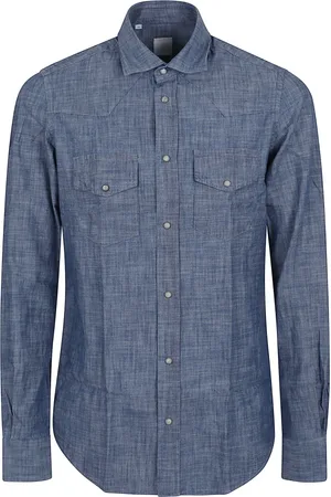 ELEVENTY Hombre, Camisas, Azul, Talla: 2XL