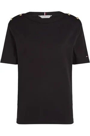 Tommy Hilfiger Mujer, Camisetas, Negro, Talla: XS