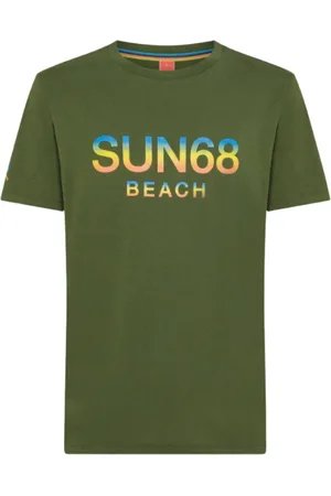 sun68 Hombre, Camisetas, Verde, Talla: M