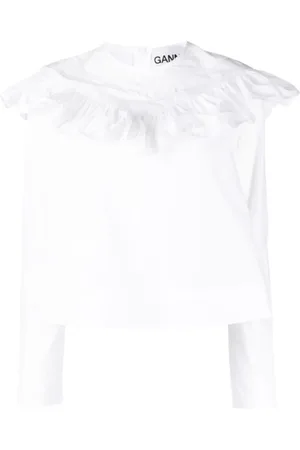 Ganni Mujer, Blusas y Camisas, Blanco, Talla: XS
