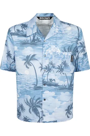 Palm Angels Hombre, Camisas, Azul, Talla: S