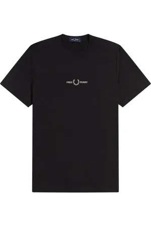 Fred Perry Hombre, Camisetas, Negro, Talla: S
