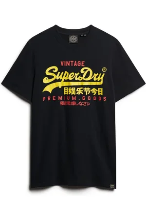 Superdry Hombre, Camisetas, Negro, Talla: M