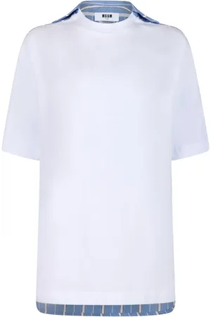Msgm Mujer, Camisetas, Blanco, Talla: S