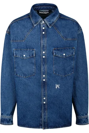 Palm Angels Hombre, Camisas, Azul, Talla: M