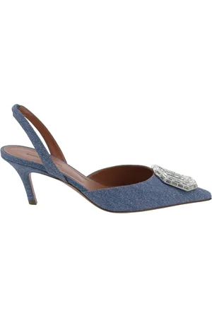Amina Muaddi Mujer, Zapatos, Azul, Talla: 37 EU
