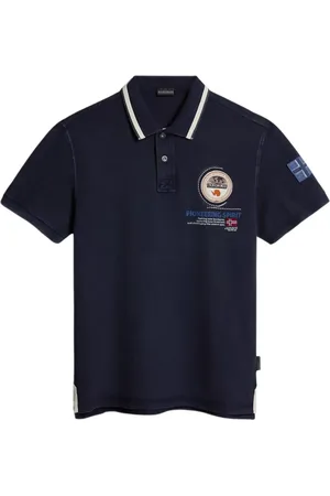 Napapijri Hombre, Camisetas, Azul, Talla: L