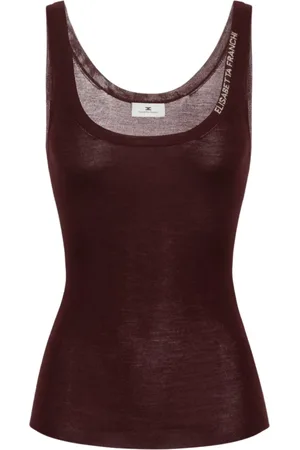 Elisabetta Franchi Mujer, Camisetas, Marrón, Talla: M