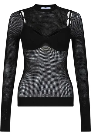 OFF-WHITE Mujer, Camisetas, Negro, Talla: S
