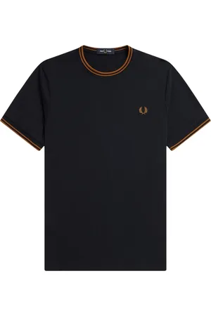 Fred Perry Hombre, Camisetas, Azul, Talla: S