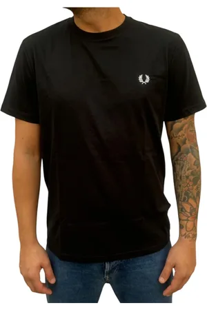 Fred Perry Hombre, Camisetas, Negro, Talla: 2XL