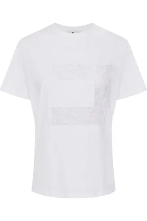 Elisabetta Franchi Mujer, Camisetas, Blanco, Talla: XS