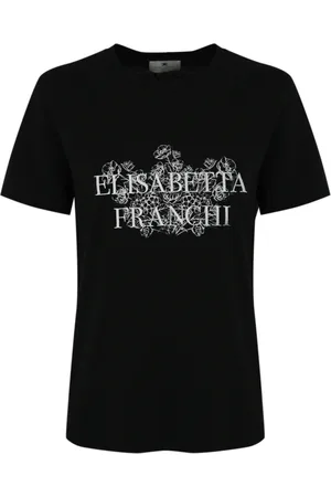 Elisabetta Franchi Mujer, Camisetas, Negro, Talla: S