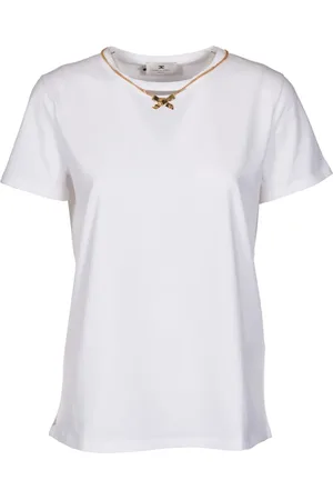 Elisabetta Franchi Mujer, Camisetas, Blanco, Talla: XL