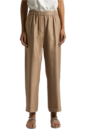 PESERICO SIGN Mujer, Pantalones, Marrón, Talla: 2XS