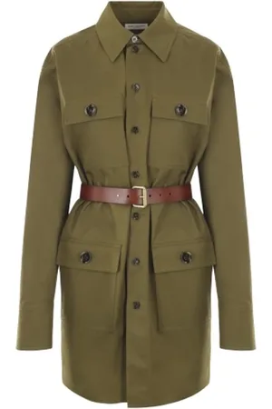 Saint Laurent Mujer, Abrigos, Verde, Talla: M
