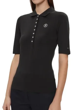 Tommy Hilfiger Mujer, Camisetas, Negro, Talla: XS