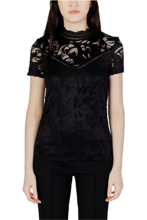 VILA Mujer, Camisetas, Negro, Talla: XS