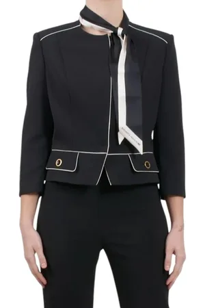 Elisabetta Franchi Mujer, Chaquetas, Negro, Talla: 2XL