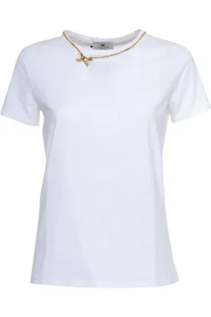 Elisabetta Franchi Mujer, Camisetas, Blanco, Talla: S