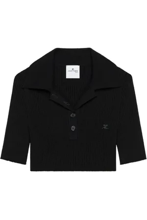 Courrèges Mujer, Camisetas, Negro, Talla: L