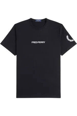 Fred Perry Hombre, Camisetas, Negro, Talla: 2XL