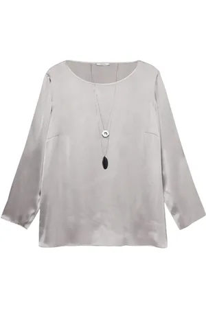Elena Miro Mujer, Blusas y Camisas, Gris, Talla: 39 EU