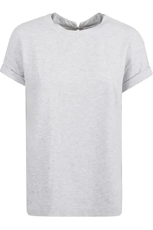 Brunello Cucinelli Mujer, Camisetas, Gris, Talla: M