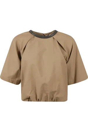 Brunello Cucinelli Mujer, Camisetas, Marrón, Talla: S