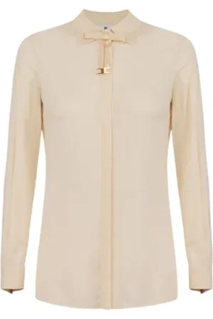Elisabetta Franchi Mujer, Blusas y Camisas, Blanco, Talla: 2XL