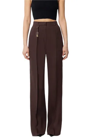 Elisabetta Franchi Mujer, Pantalones, Marrón, Talla: L