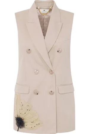 Elisabetta Franchi Mujer, Chaquetas, Gris, Talla: S