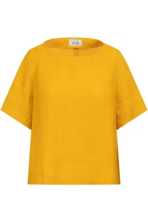 NIŪ Mujer, Blusas y Camisas, Amarillo, Talla: S
