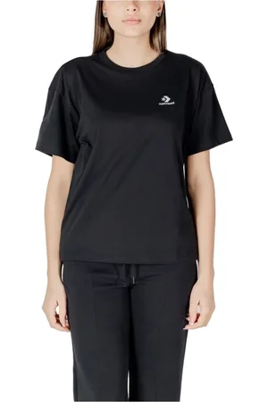 Converse Mujer, Camisetas, Negro, Talla: L