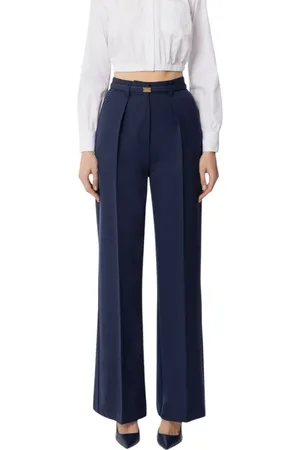 Elisabetta Franchi Mujer, Pantalones, Azul, Talla: M