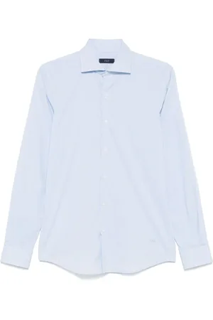 FAY Hombre, Camisas, Azul, Talla: M