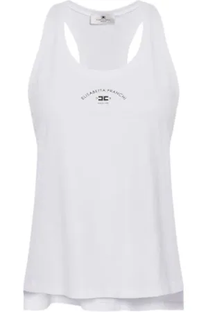 Elisabetta Franchi Mujer, Camisetas, Blanco, Talla: XS