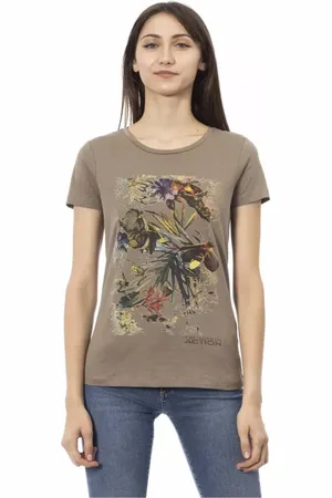 Trussardi Mujer, Camisetas, Marrón, Talla: L