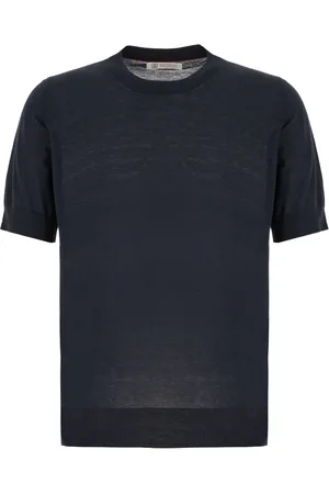 Brunello Cucinelli Hombre, Camisetas, Azul, Talla: M