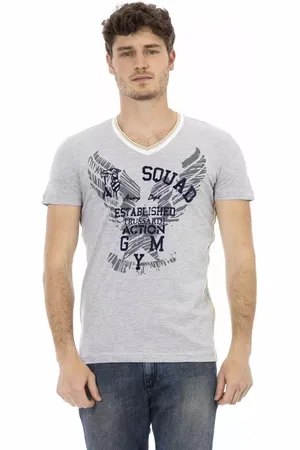 Trussardi Hombre, Camisetas, Gris, Talla: M